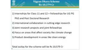 Vigyan Dhara : 11वीं, 12वीं के छात्रों  के लिए इंटर्नशिप योजना  विज्ञान धारा