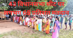 jharkhand election : 43 विधानसभा सीट पर लगभग 65 प्रतिशत मतदान