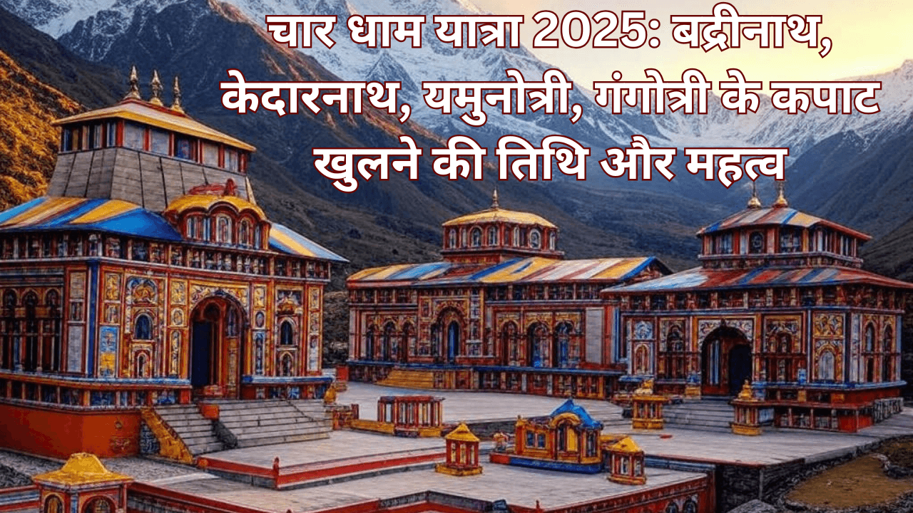 चार धाम यात्रा 2025: बद्रीनाथ, केदारनाथ, यमुनोत्री, गंगोत्री के कपाट खुलने की तिथि और महत्व