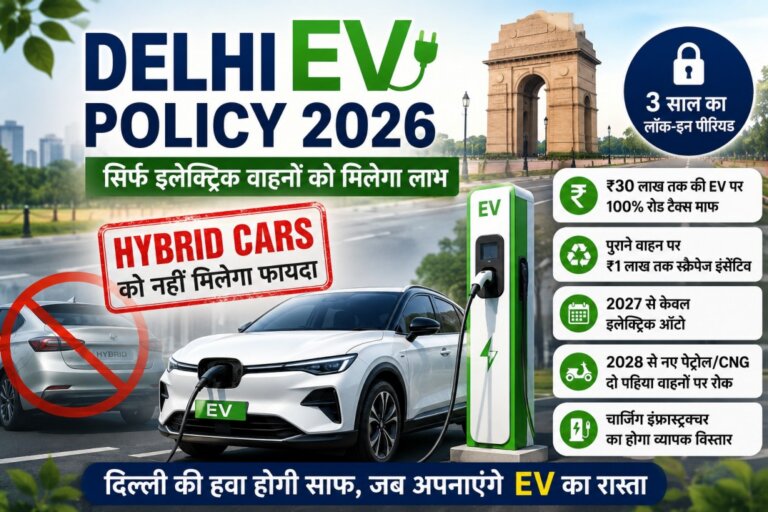 Delhi EV Policy 2026: दिल्ली में हाइब्रिड कारों को नहीं मिलेगा फायदा, जानिए नई EV पॉलिसी के 10 बड़े बदलाव