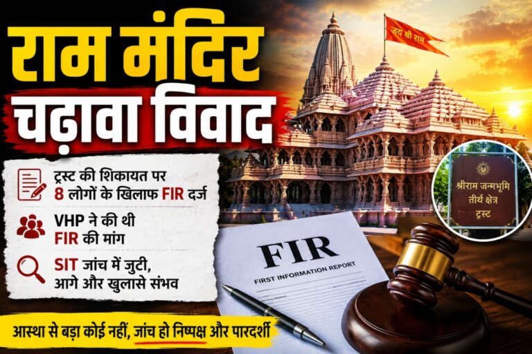 Ram Mandir राम मंदिर चढ़ावा विवाद: 8 लोगों के खिलाफ FIR