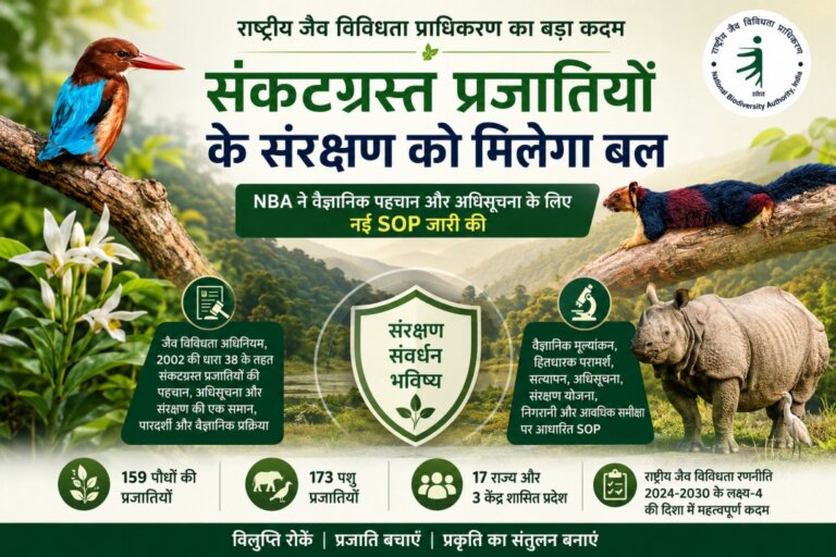 NBA : संकटग्रस्त प्रजातियों के संरक्षण के लिए नई एसओपी जारी
