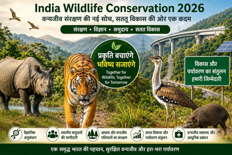 India Wildlife Conservation 2026: वन्यजीव संरक्षण और विकास के बीच संतुलन बनाने की नई रणनीति