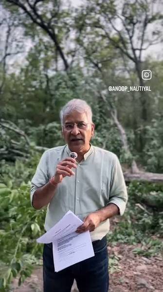 Rishikesh Highway Project :  Anoop Nautiyal opposes felling trees 