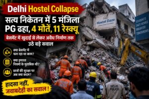 Delhi Hostel Collapse: दिल्ली के सत्य निकेतन में 5 मंजिला PG ढहा, 4 मौतें और 11 रेस्क्यू; Basement में खुदाई से लेकर अवैध निर्माण तक बड़े सवाल